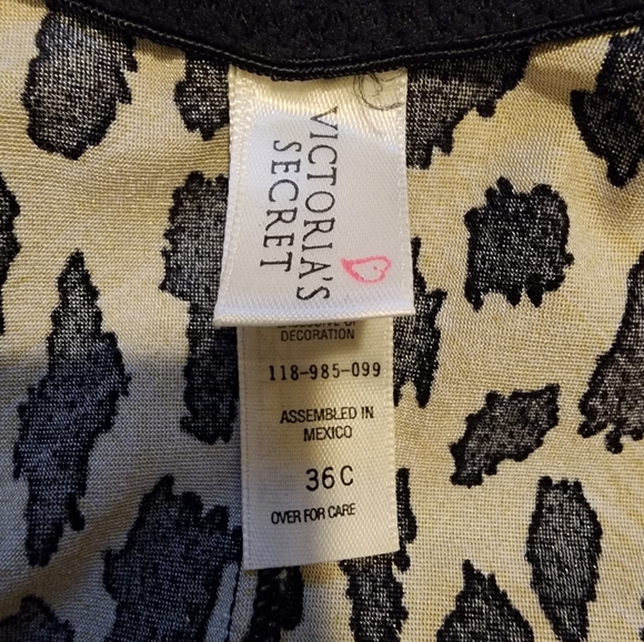 VINTAGE VICTORIAS SECRET 2ND SKIN ANIMAL PRINT MIRACLE BRA DRESS/SLIP 36C - Picture 13 of 16